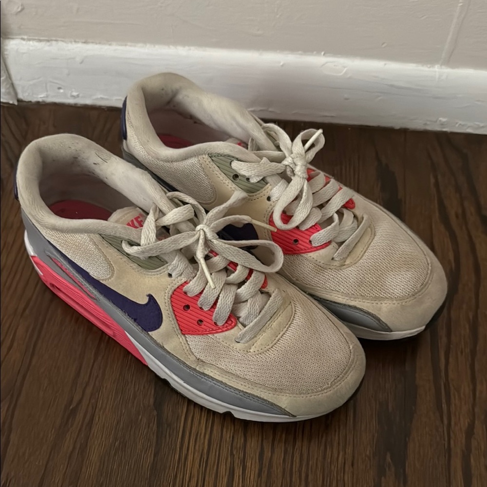 Nike Air Max Sneakers with Pink and Purple Highlights